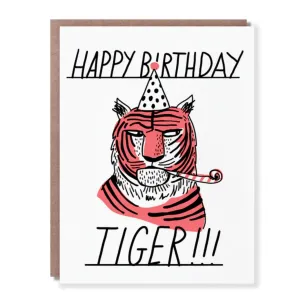 Tiger Side Eye Happy Birthday Card